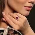 thumbnail image 5 of Everly Women's Created Sapphire and Created Ruby 10k White Gold Ring, 5 of 8