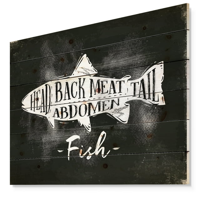 Design Art - Fish cutting scheme chalk