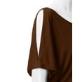 thumbnail image 4 of Doublju Womens Short Sleeve Dolman Drape Loose Fit Tunic Top(Plus Size Available), 4 of 5