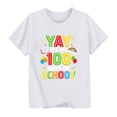 thumbnail image 3 of PWPSG Kids 100 Days of School Shirt Boys Girls Summer Short Sleeve Crewneck Tee Back to School Casual Short Sleeve Top 100th Day Smarter Print Tops White 7-8 Years, 3 of 5