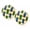 Green, Blue, Gold, variant on Gold Plated Woven Enamel Stud Earrings for Women - Blue and Green Statement Earrings