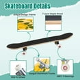 thumbnail image 4 of 31'' Complete Skateboard 7 Layer Canadian Maple Double Kick Deck Skateboards botanical drawing yellow tea rose green leaves rose Skate Board for Beginner Adult Gifts, 4 of 5
