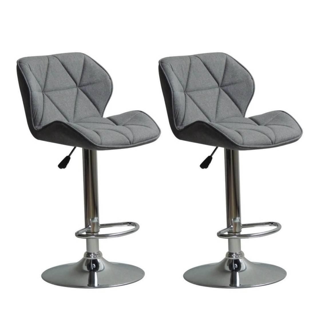 Plata Import Grey Adjustable Stool Set of 2