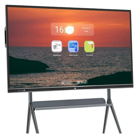 JYXCN Smart Board 86" 4K UHD Display, 10-Point Touch, Dual OS for Business Presentations and Classrooms