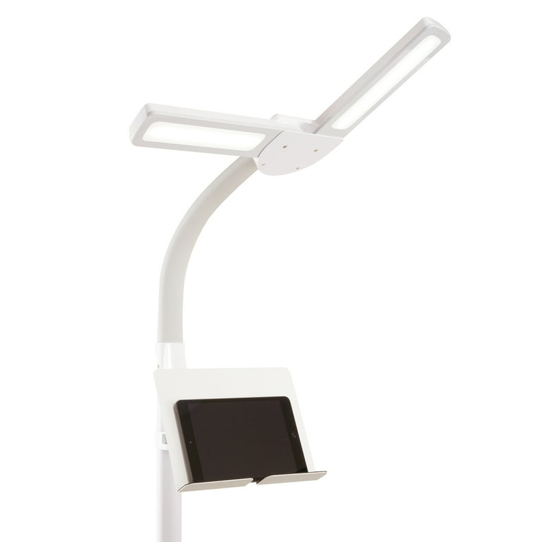 Ottlite dual shade led floor lamp with usb store charging station