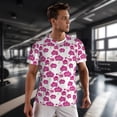 thumbnail image 3 of Wukai Orchids Flowers Print Men's Short-Sleeved Mesh T-Shirt,Quick-Dry Short Sleeve Workout T-Shirt-5X-Large, 3 of 8
