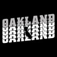 thumbnail image 3 of UGP Campus Apparel Oakland Retro Repeat - Sports Team City Pride Tailgating T Shirt - Large - Black, 3 of 6