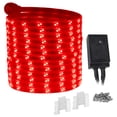 thumbnail image 5 of WYZworks 2760LEDs, 150ft Red 16-Mode Flat LED Outside Strip Lights, SMD 2835, Waterproof Permanent Heavy Duty Outdoor Exterior Accent Lighting, ETL Certified, Connectable Flexible Clear PVC Shell, 5 of 8