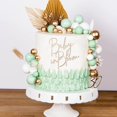 Baby in Bloom Wooden Cake Topper Baby Shower First Birthday Decoration ...