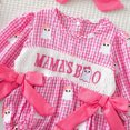 thumbnail image 4 of KPOPLK Newborn Baby Girl Fall Outfit Letter Print Long Sleeve Jumpsuit Bubble Romper Infant Clothing Set with Headband(6-9 Months,Pink), 4 of 9