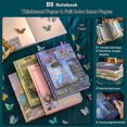 thumbnail image 3 of Kit de diario de recortes estéticos, cuaderno B6 con pintura al óleo vintage, suministros para álbumes de recortes, palo de arte como se muestra, como se muestra, 3 of 5