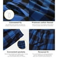 thumbnail image 3 of Pantalón de pijama de algodón tejido para hombre, ropa de dormir suave a cuadros, 3 of 5