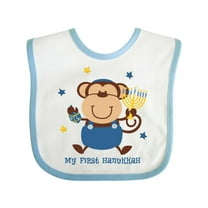 Inktastic Monkey Boy 1st Hanukkah Boys Baby Bib