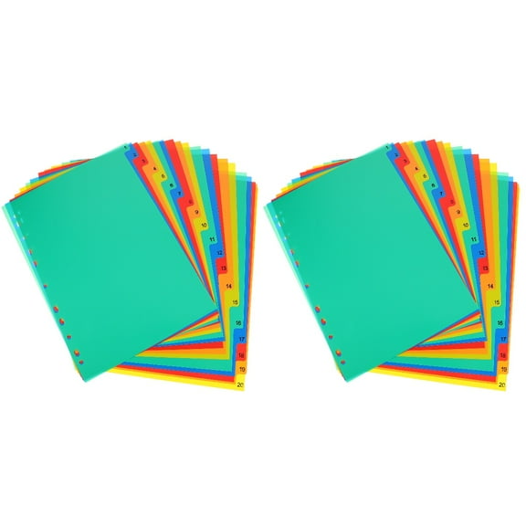 40-Pack Office Binder Dividers with Detachable Tabs, Notebook Binder Inserts for Organizing Documents and Notes
