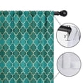 thumbnail image 4 of Blackout Kids Curtains,Teal Gold Checkerboard Checkered Pattern Childrens Insulated Curtains Set Of 2,Bedroom Essentials,Toddler Room Decor 42"x54", 4 of 5