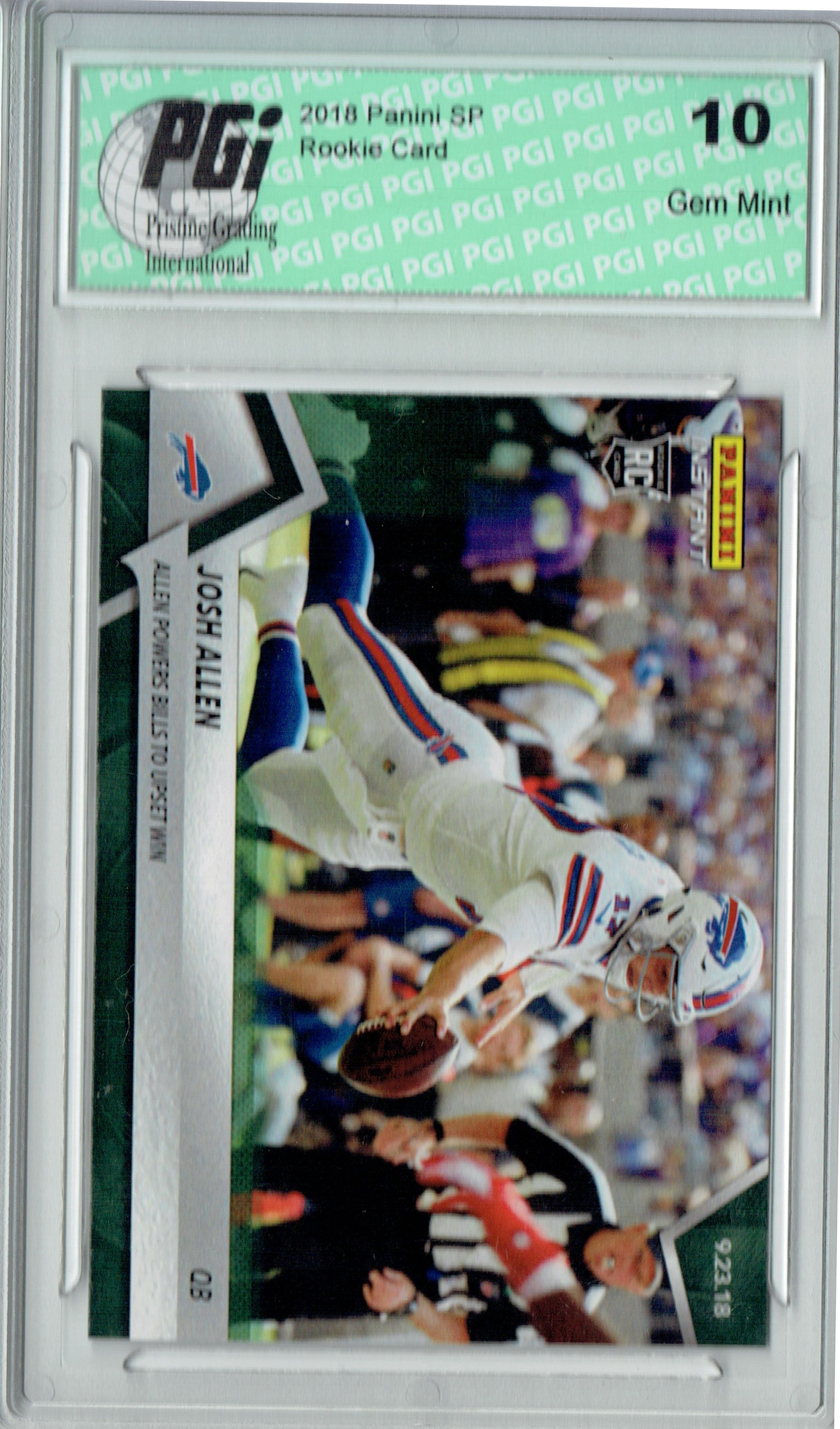 Panini Josh Allen 2018 Panini Instant 36 Green SP Only 10 Made 