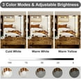 thumbnail image 4 of 56in Makeup Vanity Desk with Stool&Mirror and LED Lights,Modern Dressing Table with Drawers & Adjustable Shelves, Makeup Table Set with Power Outlet,Vanity Desk and Stool Set for Bedroom ﻿, 4 of 5