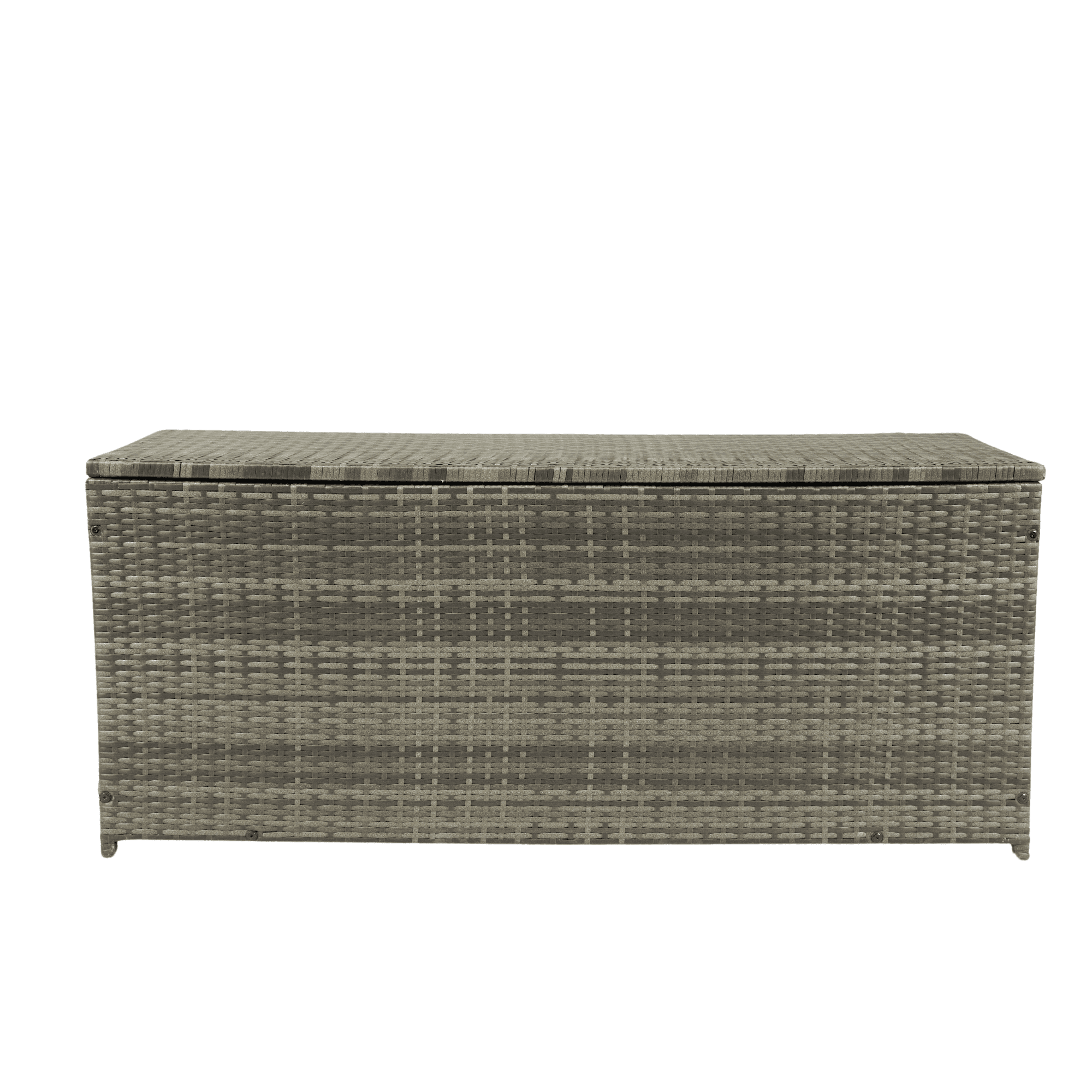 Aimee Lii Outdoor Storage Box, 113 Gallon Wicker Patio Deck Boxes with Lid, Outdoor Toy Storage for Kids, Gray