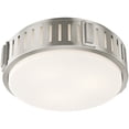 thumbnail image 6 of 3 Light Brushed Nickel Ceiling Light fixture with Hand Blown Satin Opal White Glass Shade, 6 of 6
