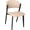 Light Taupe, variant on LeisureMod Aspen Modern Leather Dining Chair – Armless Side Chair with Black Iron Frame, Upholstered Accent Chair for Kitchen, Dining Room, or Office