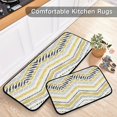 thumbnail image 5 of SKYSONIC Watercolor Azetec Style Kitchen Rugs and Mats 2 Pcs, Chevron Ethnic Non-Slip Floor Runner Mat for Living Room Bedroom Dorm Hallyway Home Decor 19.7"x27.6"+19.7"x47.2", 5 of 7