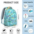 thumbnail image 3 of Cute Shark Student Backpack Waterproof Durable School Bag with Blue Cartoon Baby Shark Print, Adjustable Straps, Breathable Padding, Large Capacity for School and Travel, 3 of 3