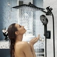 thumbnail image 4 of Shower Head Combo 10Inch High Pressure Rain Shower Head with 11 Inch Adjustable Extension Arm and 3 Settings Handheld Shower Head Combo with Long Hose, 4 of 18