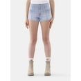 thumbnail image 5 of No Boundaries Pintuck Denim Shorts, 3” Inseam, Women’s, 5 of 5