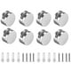 thumbnail image 1 of Clip de vidrio flotante para espejo de aleación de zinc, soporte/clip redondo para espejos montados en la pared, soporte para espejos de baño (8 piezas), 1 of 5