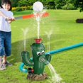 thumbnail image 3 of Juego de béisbol con rociador de agua con forma de cactus para niños, divertidos juegos de agua de verano al aire libre con 4 pelotas de béisbol y rociador ajustable, se adhiere al césped y al jardín, 3 of 6