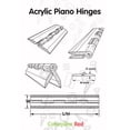 thumbnail image 3 of 3 x Acrylic Hinge 150mm WHITE, Continuous Acrylic Piano Hinges, (5 29/32 in), 3 of 8