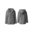 thumbnail image 3 of Chaqueta Ligera y Cálida para Mujer con Capucha y Cremallera, Estilo , Ideal para el Invierno. Gris Oscuro XXL, 3 of 6