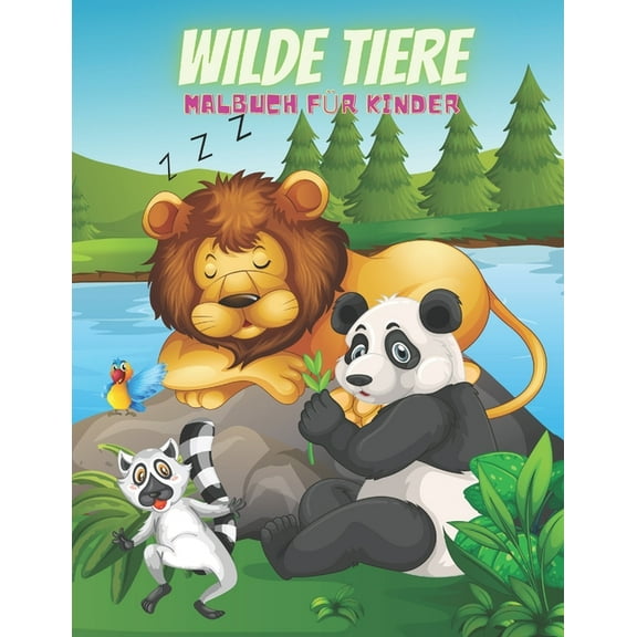 WILDE TIERE - Malbuch Für Kinder, (Paperback)