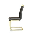thumbnail image 5 of Kitchen Dining Chairs Set of 4, Modern PU Faux Leather High Back Dining Chair with C-Metal Legs, Dining Chairs with Upholstered Seat for Dining Room, Kitchen, 5 of 9