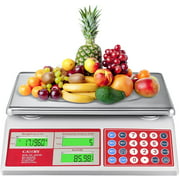 CAMRY Price Computing Commercial Scale 66lb for Food Meat Produce with Backlight Stainless Steel Platform