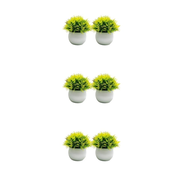 maskred 2pieces Potted Simulation Plants Wide Application For Any Space Decoration Faux Grasses For Decor yellow 3Set