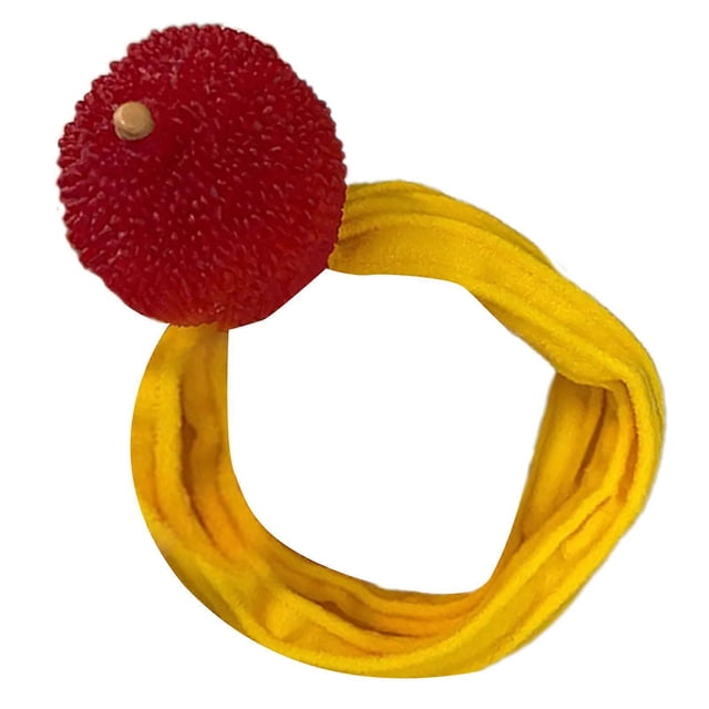 Sweet Fruit Shape Hair Ties Stretchy Realistic Fruit Theme Hair Scrunchies Rubber Band Hair Holder Women Accessories tangerine