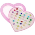 thumbnail image 1 of ZECAT 36 pcs Little Girl Adjustable Rhinestone Gem Rings in Box, Children Kids Jewelry Rings Set with Heart Shape Display Case, Girl Pretend Play and Dress up Rings for Kids, 1 of 7