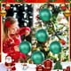thumbnail image 4 of Bola de Navidad de plástico irrompible verde de 15 cm, 4 of 6