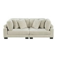 thumbnail image 2 of Lexicon Traverse Upholstered Corduroy Fabric Loveseat in Beige, 2 of 6