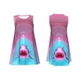 thumbnail image 7 of Fotbe Pink Shark Pool Fantasy Pattern Women’s Summer Tank Midi Dress – Sleeveless A-Line Dress, Floral T-Shirt Dress, Casual Flowing Beach Sundress, 7 of 7
