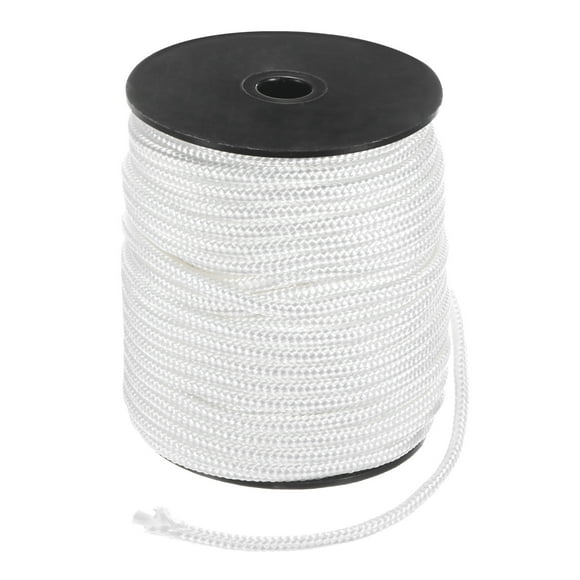 Uxcell Recoil Starter Rope Pull Cord 4mm 30m Nylon Pull Cord for Chainsaw White
