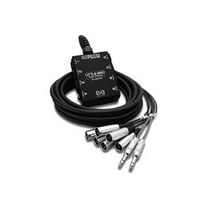 Hosa Pro-Conex Little Bro' Sub Snake - Audio cable - XLR3 female to 1/4" studs male - 50 ft