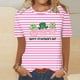 thumbnail image 2 of Camisetas Casuales de Mujer Nueva Moda Impresa Cuello Tripulado Manga Corta, Top Ligero para Diario Y Fiesta, 2 of 4