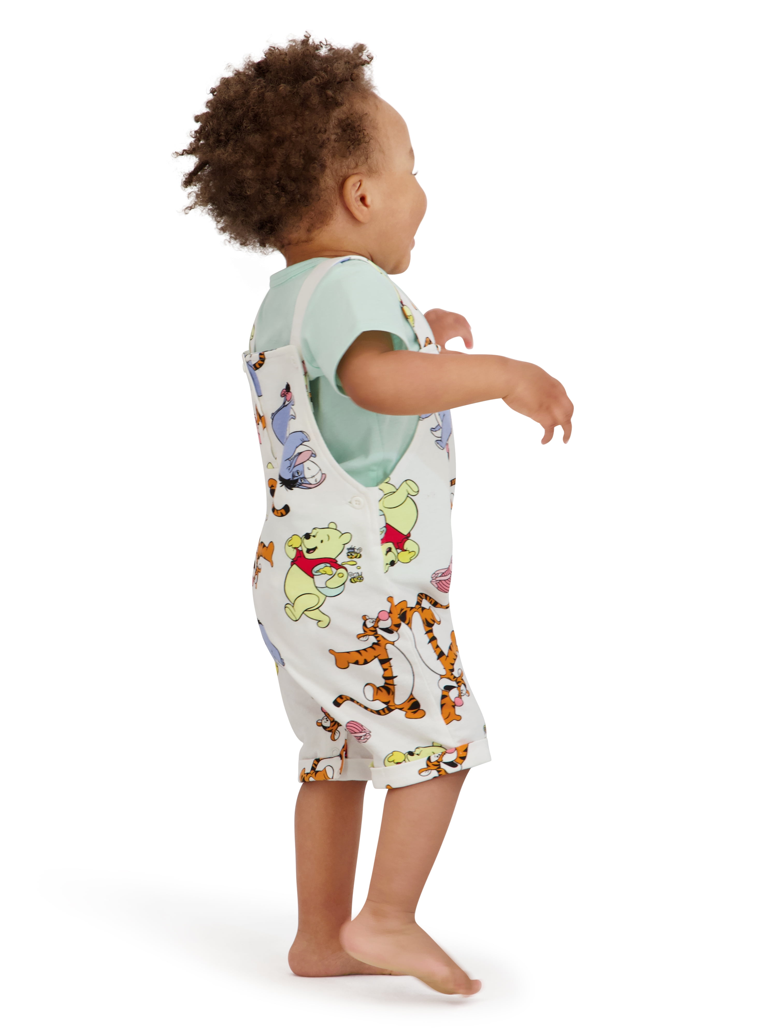 Winnie The Pooh Baby Boy 2 Piece Shortall Set, Sizes 0-24 Months