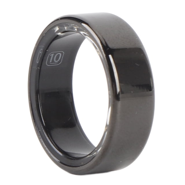 Smart Smart Ring Fitness Tracker Stainless Steel IP68 Water Resistant Step Counter Smart Health Ring with Multiple Sports Modes for Men Women