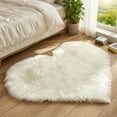 thumbnail image 5 of Heart Faux Fur Rug - Ultra Soft Fluffy Shag Carpet for Bedroom, Nursery, Dorm | Luxury Fake Fur Area Rug for Living Room & Bedside- 23.6" x 23.6" inch, Dark Gray Rug, 5 of 5