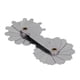 thumbnail image 2 of Medidor de rosca Paso de tornillo Medidor de rosca Métrico Imperial Paso de tornillo Plantilla de medición de acero inoxidable industrial R1-6.5MM, 2 of 8