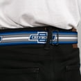 thumbnail image 4 of GM General Motors Belt, Seatbelt Buckle Belt, 1929 Chevrolet Bowtie Logo Stripe Blue Silver Blue, Youth 22 to 32 Inches, 4 of 9