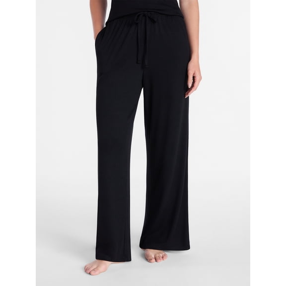 Joyspun Women’s Modal Blend Ribbed Sleep Pants, 29'' Inseam, Sizes XS-3X